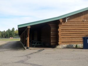 huge log building timber hall embarrass mn