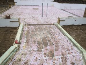 huisman concepts, in-floor heating tubes, insulation, lake home