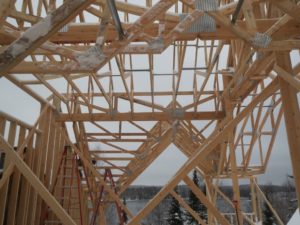 custom lake home roof trusses, huisman, ely mn