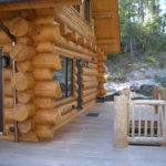 Ipe decks, log railing