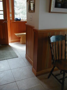 Entry Area, Douglas Fir wainscotting