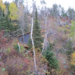 Island cabin, fall colors
