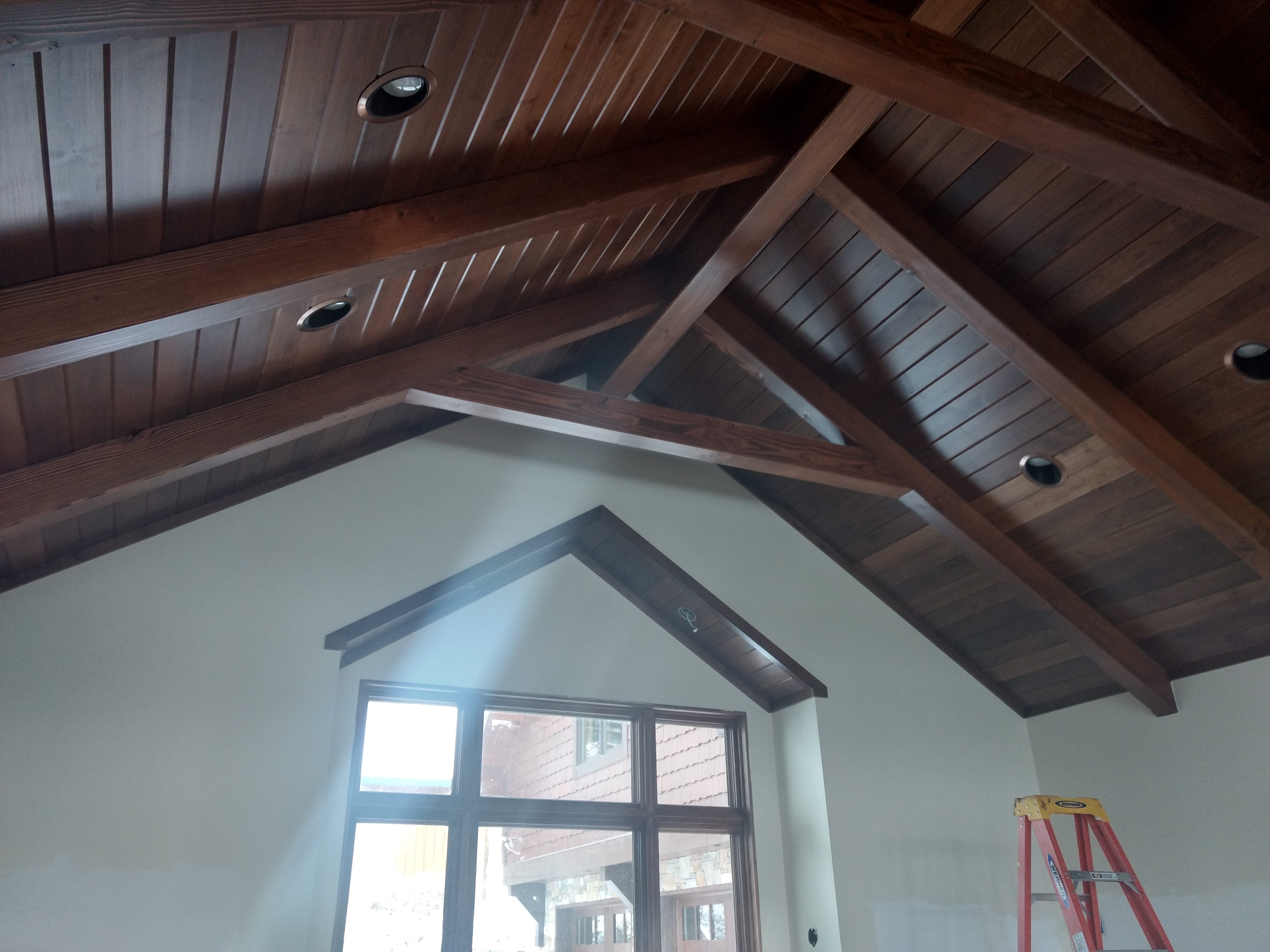 Kitchen ceiling beams and trim