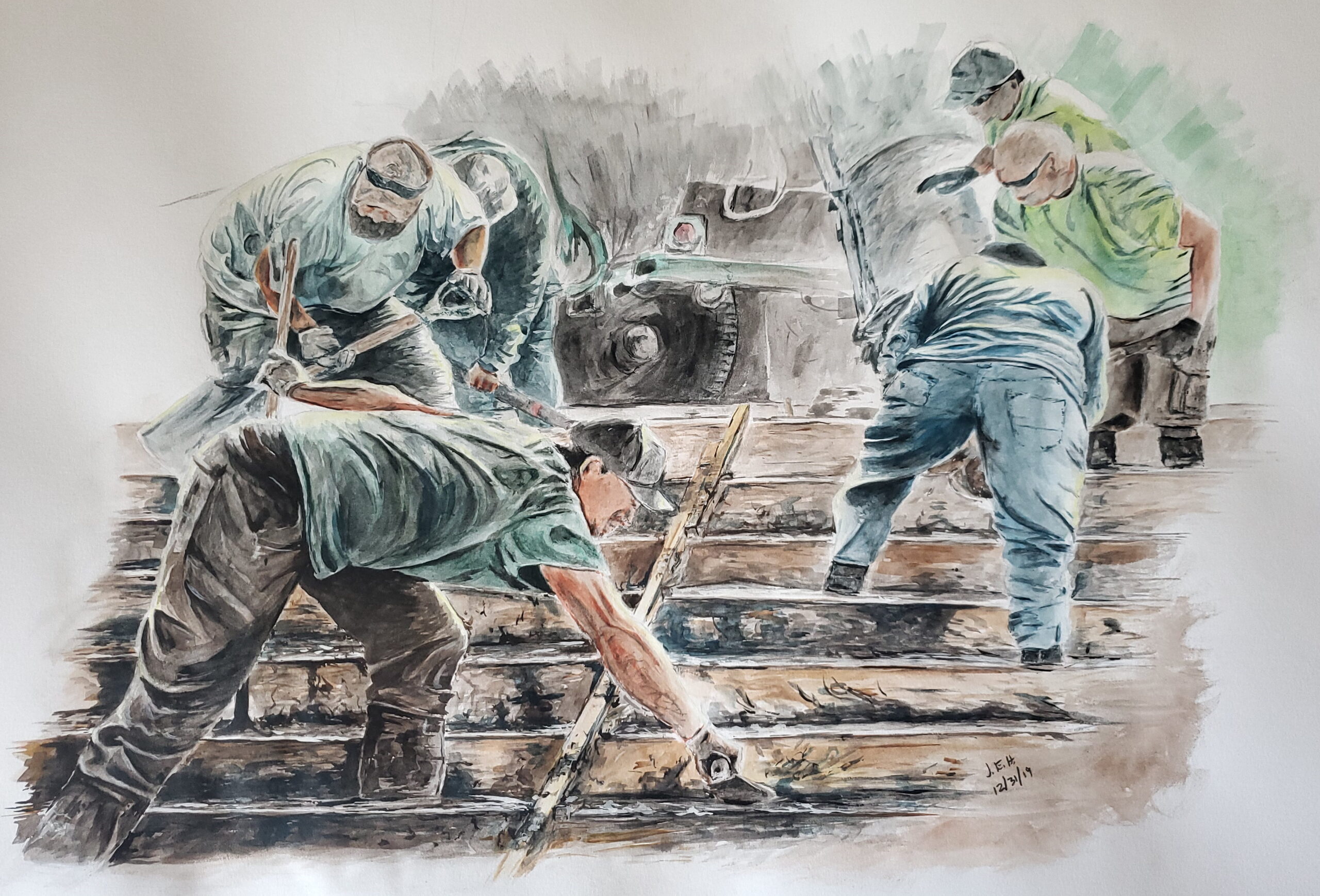 Water color sketch by John Huisman