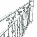 Drawing for custom iron railing by John